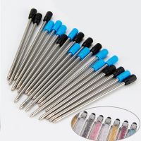 10 pcs/lot 7CM Length Metal Pen Refill Special Refills For Diamond Crystal Ball Point Pen Refill 0.7mm Office School Supplies Pens