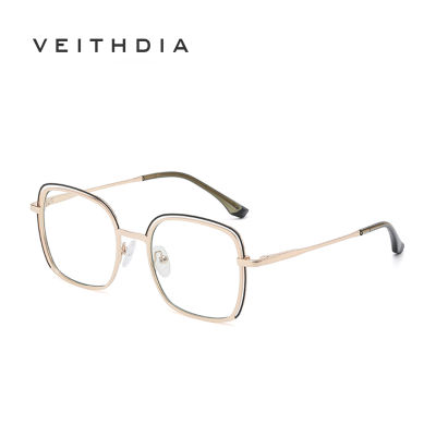VEITHDIA กระจกสี่เหลี่ยมแบนสำหรับผู้หญิง JS8620แว่นตาป้องกันแสงสีฟ้าสไตล์ INS กรอบแว่นตาแฟชั่นใหม่