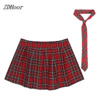 【CC】 Schoolgirls Role Costume Outfit Pleated Skirt   Necktie Set Uniform