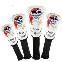 △✌ Pirate Thick PU Leather Golf UT Cover Headcover Golf Hybrid Headcover Utility Rescue Number Tag