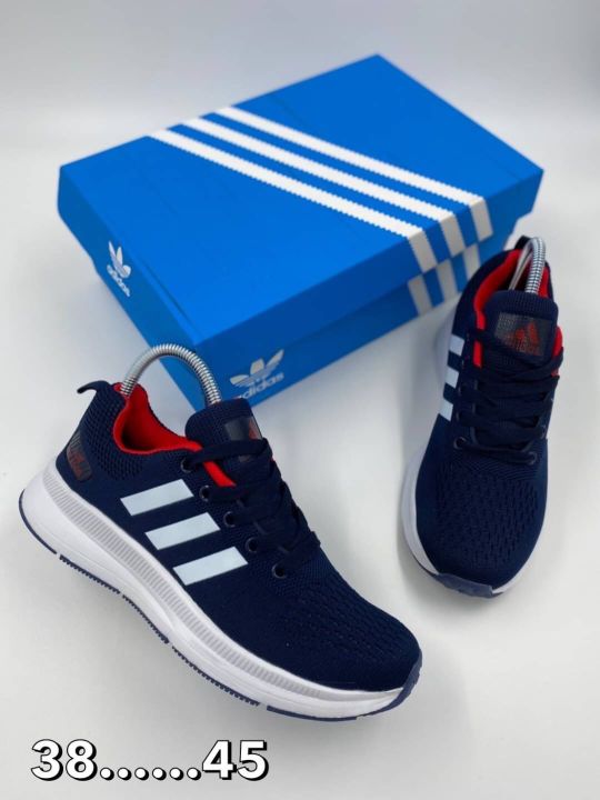 รองเท้าผ้าใบaddidas-สีกรมท่า-แดง-ไซส์-37-40-รองเท้าผ้าใบอาดิดาส-รองเท้าผ้าใบผู้ชาย-รองเท้าผ้าใบผู้หญิง-รองเท้าลำรอง-รองเท้า