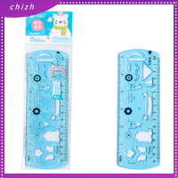 CHIZH 3pcs ไม่แตกหักง่าย เครื่องมือวัดขนาด เซนติเมตรหน่วยเซนติเมตร พับเก็บได้ ไม้บรรทัดสำหรับผู้ปกครอง ยืดหยุ่นได้ 15ซม. ค่ะ เครื่องมือร่างแบบ ออฟฟิศสำหรับทำงาน