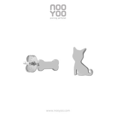NooYoo ต่างหูสำหรับผิวแพ้ง่าย  DOG &amp; BONE Surgical Steel