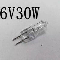 HoneyFly 5Pcs G6.35กล้องจุลทรรศน์ฮาโลเจนหลอดไฟ6V 30W Warmwhite ฮาโลเจน G6.35คริสตัลเครื่องมือกล้องจุลทรรศน์