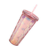 [Zeberdany] Insulated Travel Tumblers ความจุขนาดใหญ่ Leakproof Reusable Modern Insulated Double Wall Straw Cup For Unisex