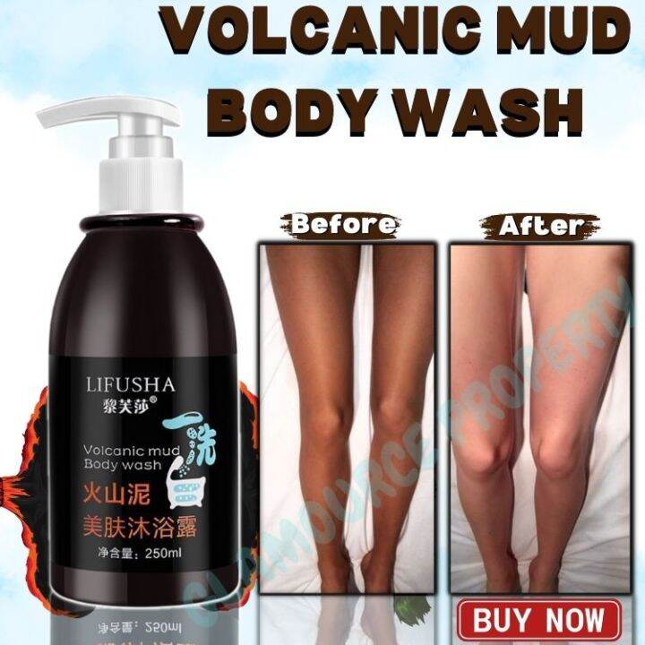 Lifusha Volcanic Mud Shower Gel Pampaputi ng Buong Katawan in Volcanic