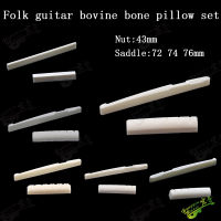 1 ชุด Real Ox bone 6 String Guitar Bridge Pins Nail Nut Saddle สำหรับกีตาร์อะคูสติกพื้นบ้าน Bridge Saddle-DFDAG STORE