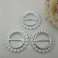 10pcs New Style Round Rhinestone Acrylic Wedding Decorative Buckle 26mm