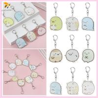 SNSQDYW0010 อะคริลิค โปร่งใส พวงกุญแจจี้ Sumikko Gurashi สองด้าน พวงกุญแจ อะนิเมะ