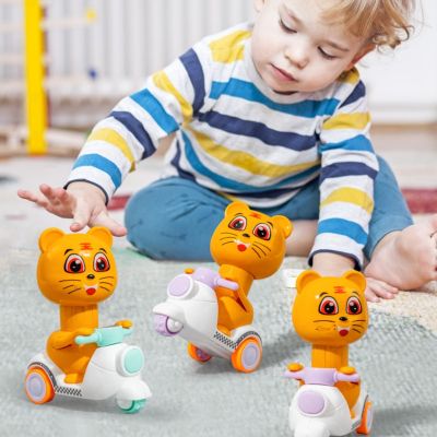 Cute Cartoon Toy Car Children Toys Cars Yellow Duck Motorcycle Puzzle Inertial Car Parent-Child Interaction Boys And Girls Toys