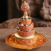 100% High-quality พระพุทธรูปเนปาลฝีมือดีทิเบตอุปกรณ์ Tantric Patriarchal เครื่องครัวทองแดงบริสุทธิ์สำหรับซ่อมแผ่น Manzha พร้อมถาด Manchaluo ทรัมเป็ตไทย