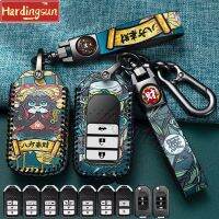 Hardingsun เคสหนังสำหรับปุ่มควบคุม,เคสหนังจากรีโมต BRV 2014 To 2020 CRV HRV รถฮอนด้าผ้าคลุมเบาะรถ Civic JAZZ