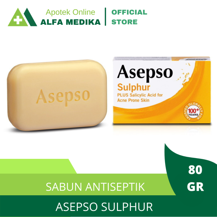 Asepso Sulphur 80 Gram Sabun Batang Antiseptik Lazada Indonesia