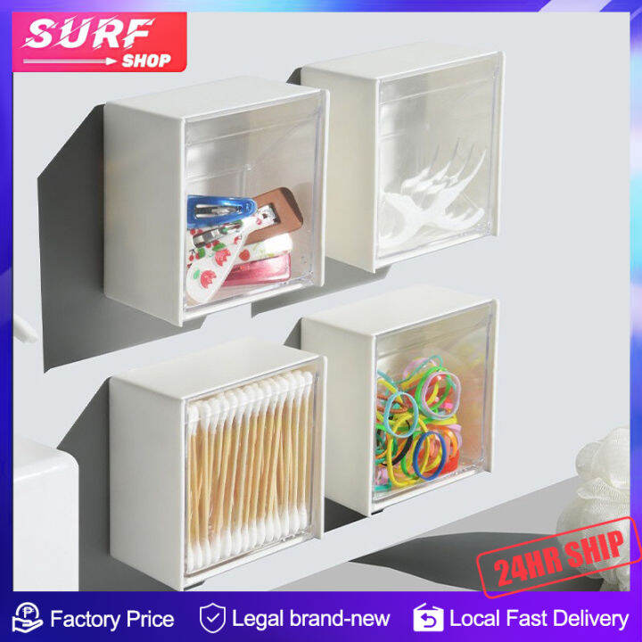 SURF Transparent Storage Box/Wall Mounted Storage Box Wall Organizer No