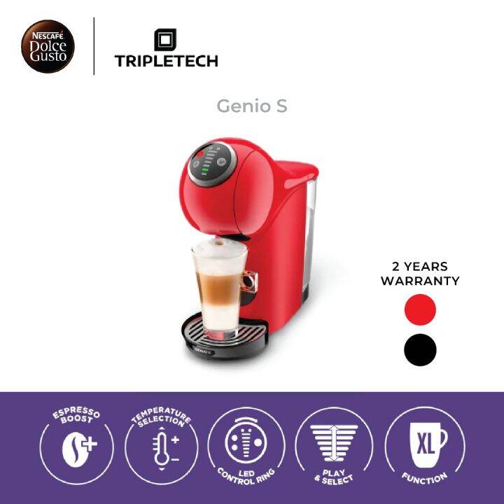NDG NESCAFE Dolce Gusto GENIO S PLUS BLACK / RED Coffee Machine Lazada