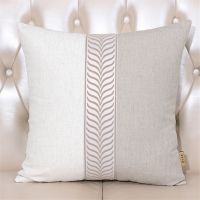 【CW】 European Pillowcase room essential Soft and comfortable white grey cushion 60x60 cm