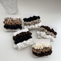 【YF】✢●  3Pcs/set Silk Scrunchies Color Hair Rope Ponytail Holder Rubber Band Elastic Hairband Accessories