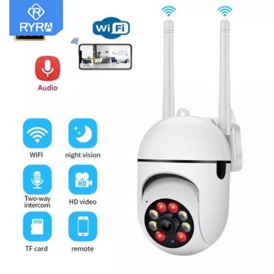 ZZOOI RYRA WiFi IP Camera 4X Digital Zoom Outdoor Surveillance Camera Color Night Vision Ai Human Detection Security CCTV Mini Camera