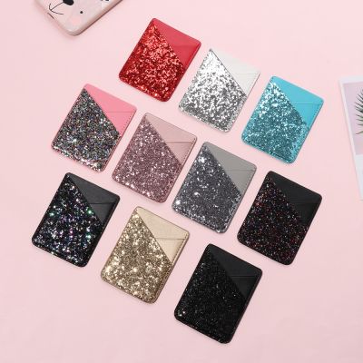 【CW】☁  1Pc Leather Card Fashion Bus Back Cover Adhesive Sticke Purse Holder Wallet