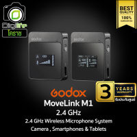 Godox Microphone MoveLink M1 - 2.4 GHz Wireless Microphone สำหรับ Camera Smartphones &amp; Tablets -รับประกันศูนย์ Godox 3 ปี