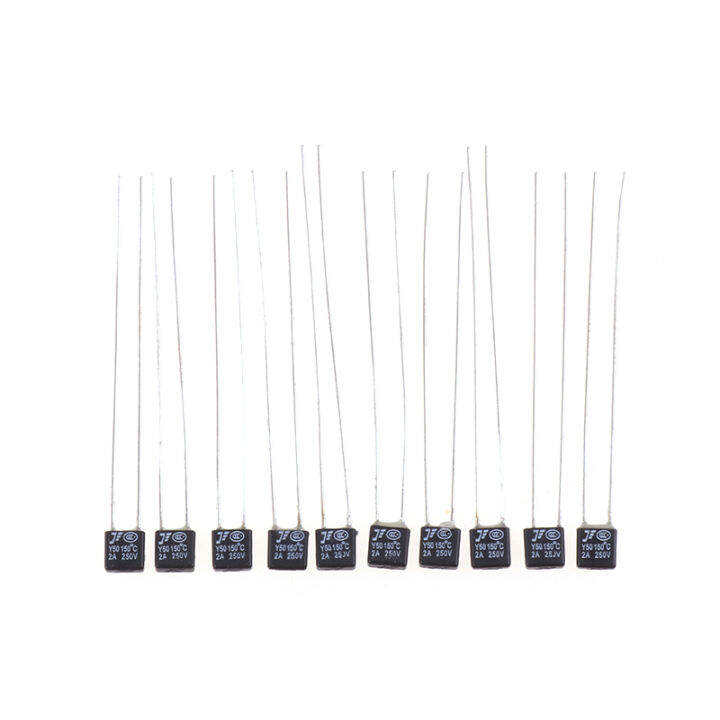 pheebss-10pcs-black-square-fan-motor-2a-250v-thermal-fuse-led-fues-115-120-125-130-135-140-145-150องศาสวิทช์อุณหภูมิ