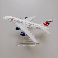 KKAlloy โลหะ Air British Airways A380 Airlines Diecast เครื่องบินรุ่น Airbus 380เครื่องบินรุ่น W ขาตั้งเครื่องบินเด็กของขวัญ16cmq11