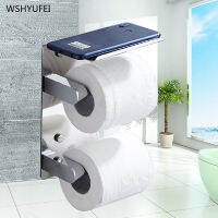 Stainless Steel Paste Type No Punch Ho Bathroom Restroom Accessories Roll Holder Mobile Phone Paper Toilet Paper Holder