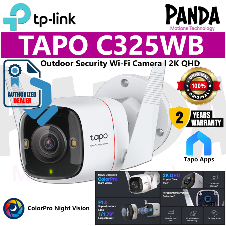 TP-Link Tapo C325WB Outdoor Security Wi-Fi Camera, 2K QHD