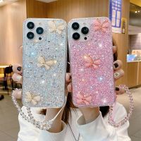 [มาแรง] เคสสายแวววาวผีเสื้อสำหรับ Xiaomi Poco X3 NFC M4 M3 X2 F4 F3 F2 M2โปร X4 GT ปกซิลิโคนเลื่อม