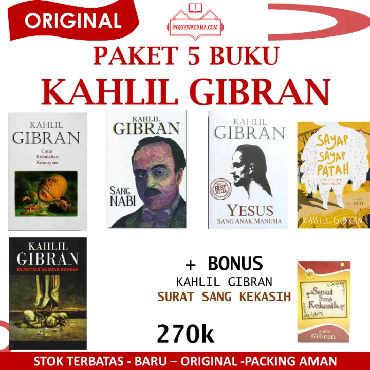 Paket 5 Buku Kahlil Gibran - The Prophet Sang Nabi - Kematian Sebuah ...