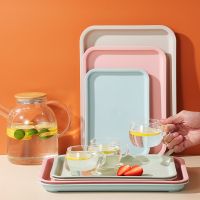 【CC】♦  Multi-function Rectangular Plastic Storage Tray Supplies Fruit Dessert