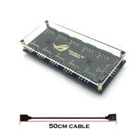 【❂Hot On Sale❂】 daoxia Rgb อินเตอร์เฟซฮับ12V 4 Pin 5V 3ฮับหมุดแยกสำหรับพัดลมแผงวงจรหลักสายซิงค์พอร์ตจ่ายไฟ Sata Asus Aura