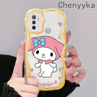 เคส Chenyyka สำหรับ OPPO A53 2020 4G A53s 4G เคส A11s A32 2020 A33ลายการ์ตูนน่ารักสีชมพูเมโลดี้เนื้อครีมเคสโทรศัพท์โปร่งใสขอบเหมาะสำหรับเด็กผู้ชายและเด็กผู้หญิงเคสกันกระแทกเคสซิลิโคนอ่อนชัดเจน