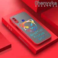 เคส Chenyyka สำหรับ Xiaomi Redmi โน๊ต7 Note 7 Pro Note 7S เคส Note7ลายการ์ตูนกราฟฟิตี้รูปหมีแบบบางเคสแข็งกันกระแทกเคสป้องกันเลนส์กล้องคลุมทั้งหมดปลอกซิลิโคนขอบสี่เหลี่ยม