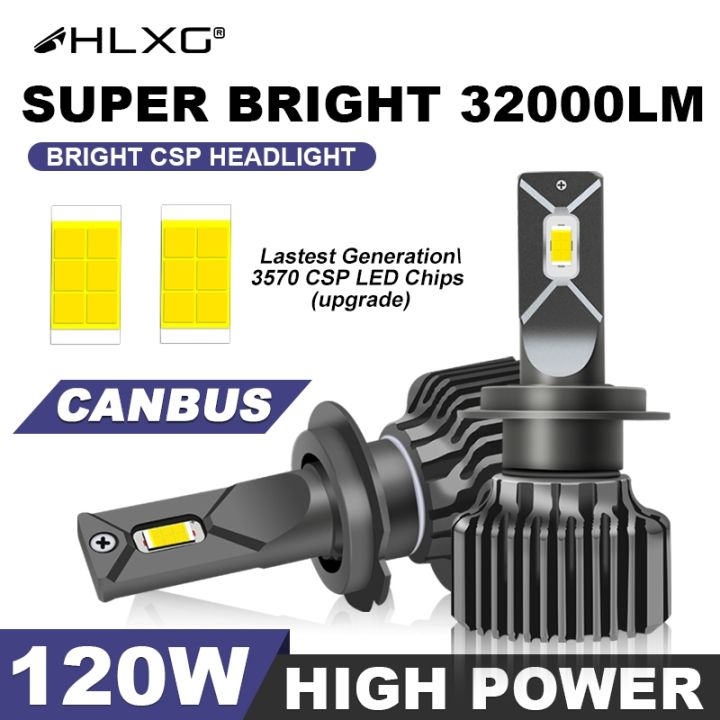 H7 H11 H1 LED Car Headlight Bulbs 360 Copper for Projector Headlamp 6500K  HB3 9005 HB4 9006 LED Hir2 9012 Turbo Auto 12V