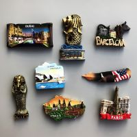 ▤✐❐ Souvenir Country Fridge Magnets Dubai Sydney French Egypt Travel Commemorative Decoration Refrigerator Magnet Birthday Gift