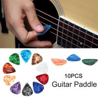 10ชิ้นเครื่องมืออุปกรณ์เสริมเบสแบบปิ๊กกีตาร์ปิ๊กกีตาร์ Plectrum ไฟฟ้าเซลลูลอยด์ไหลลื่นดนตรีกีต้าร์อคูสติก