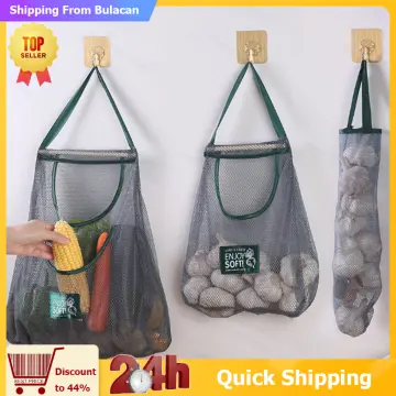 Reusable Kitchen Hanging Mesh Bag Home Fruit and Vegetable Storage Net Bag  for Ginger Garlic Potatoes Onions