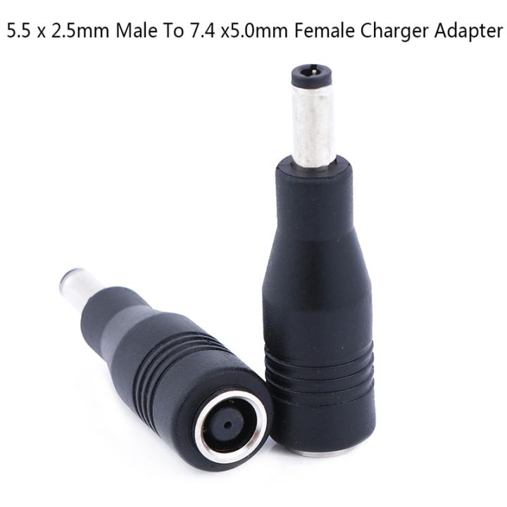 ：“{》 DC Power 5.5 X 2.5Mm Male To 7.4 X5.0Mm 1Pc Female Charger Adapter Connector