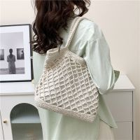 Summer Beach Tote Bag For Women Womens Straw Shoulder Bag For Vacation Large Handmade Weaving Summer Casual Bag Woven Tote Handbag For Women Womens Straw Beach Shoulder Bag