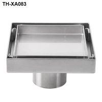 ☾☫۞ Stealth 304 stainless steel floor drain odor-proof artifact square shower toilet deodorization Tibetan