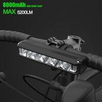 Bicycle Light Front 5200Lumen LED Bike Light 8000mAh Waterproof Flashlight MTB Road Cycling Rechargeable Lamp Bike Accessories Lights Reflectors