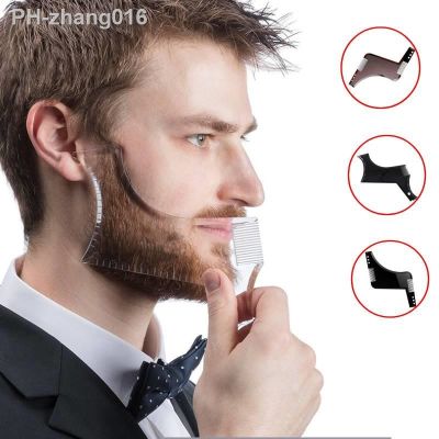 Beard Shaping Styling Template Comb Transparent Hair Beard Trim Templates Hairstyles Men 39;s Beards Combs Beauty Tools for Men 1pc