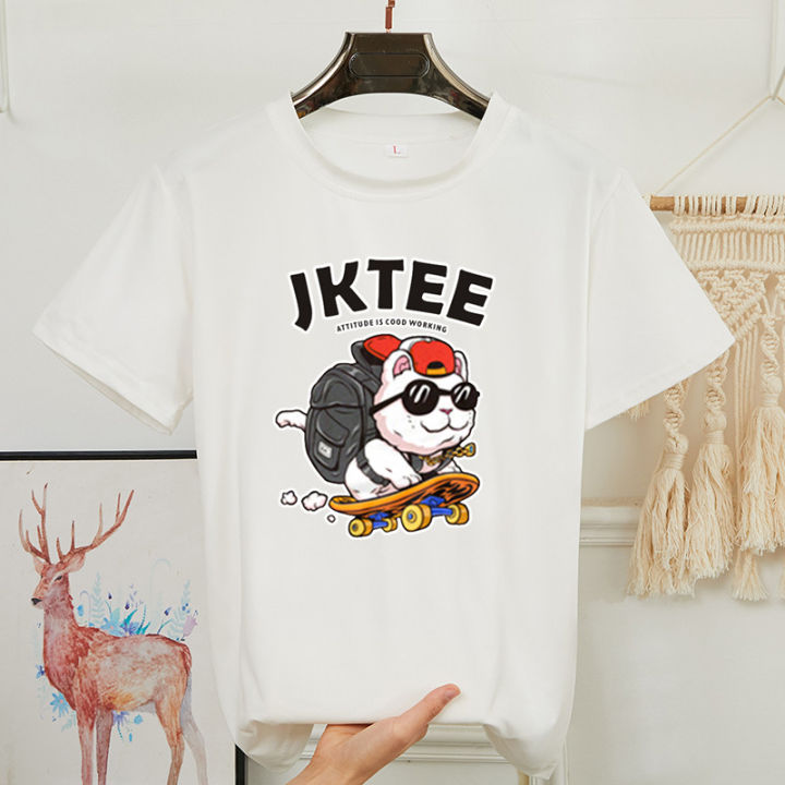 s-3xl-ปลีก-ส่งbk-246-เสื้อยืดแขนสั้นพร้อมส่ง-8สี-ลายการ์ตูน-ขายดีตามเทรนต์-ลายน่ารัก-สีสันสดใส่น่ารัก-ใส่ได้ทั้งหญิงและชาย