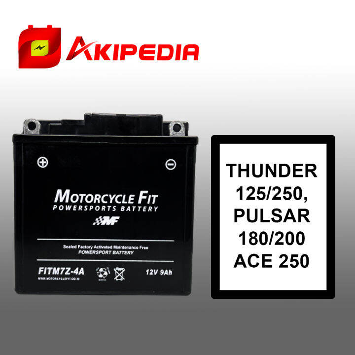 Aki Motor Bajaj Pulsar 180 Accu Aki kering MF FITM7Z-4A | Lazada Indonesia