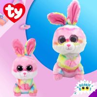 15cm 6" Colorlful Rabbit Lollipop Ty Beanie Big Eyes Stuffed Plush Toy Soft Cute Animal Doll Children Birthday Christmas Gift