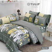 TULIP ชุดเครื่องนอน ผ้าปูที่นอน ผ้าห่มนวม รุ่น TULIP Delight  ลิขสิทธิ์การ์ตูน หมาจ๋า ลาย DLC110