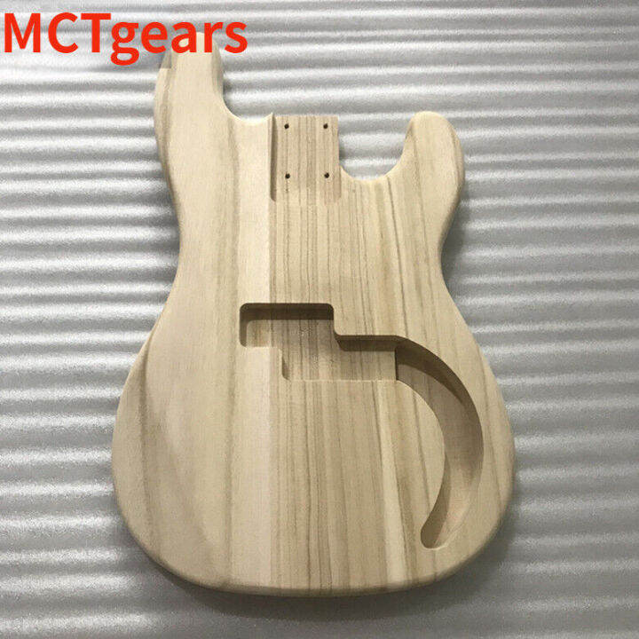 Bass DIY Kit Solid Maple Body Unfinished for PB Bass Electric Guitar