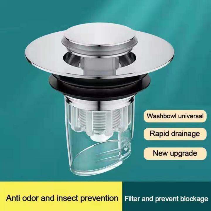 Universal Bathroom Sink Plug Stopper Wash Basin Core Bounce PopUp