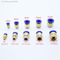 ▨❃▬ PC Air Pneumatic 10 12mm 6 8mm 4mm Hose Tube 1/4 BSP 1/2 1/8 3/8 Male Thread Air Pipe Connector Quick Coupling Brass Fitting